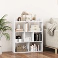 thumbnail image 3 of Patiojoy 7 Cubes Open-back Bookshelf Home Storage Display Shelf Horizontal Bookcase Free-standing Unit with Anti-Toppling for Study Living Room White, 3 of 9