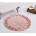 thumbnail image 2 of Better Trends BARR30RPI Better Trends Shaggy Border Collection 100% Cotton 30' Round Bath Rug in Pink, 2 of 4