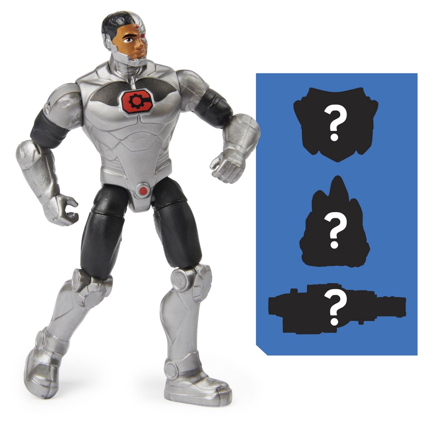 DC Comics, Figurine articulée CYBORG de 10 cm avec 3 accessoires mystère, Adventure 1
