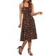 thumbnail image 4 of Vestido Floral de Cuello Halter INSPIRE CHIC para Mujer, Vestido de Verano Sin Mangas, Vestido Midi con Cierre de Encaje XS Negro Rosa, 4 of 6