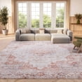 thumbnail image 3 of Safavieh Tucson Nazca Oriental Machine Washable Area Rug, Light Gray/Rust, 2'6" x 4', 3 of 15