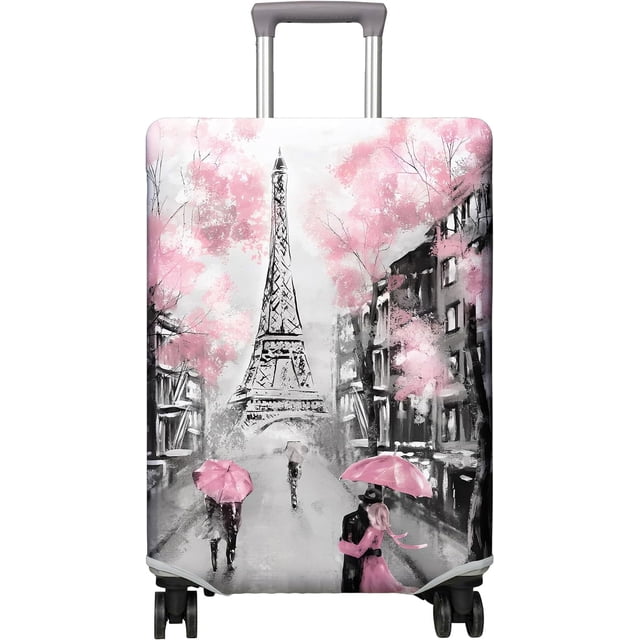 Travel Luggage Cover Suitcase Protector Fits 18-32 Inch Luggage Wheel Covers Patterned Travel Related Items Flower Luggage Protector Elastic Luggage Anti-scratch Suitcase Cover L