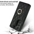 thumbnail image 7 of Dteck for Samsung Galaxy Z Fold 6 Wallet Case with Ring and Credit Card Holder, Cash Slot, Premium Leather Magnetic Clasp Kickstand Heavy Duty Protective Cover,Black, 7 of 7