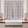 thumbnail image 2 of Ambesonne Nautical Kitchen Curtains, Funny Starfish Seaweed Art, 55"x45", Dark Indigo Violet Blue, 2 of 3