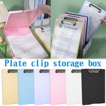 XMMSWDLA Plastic A4 Form Storage Box Case, Black Clipboard Case, Suitable for School, Utility, Industrial Office