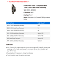 thumbnail image 2 of Front Brake Rotor - Compatible with 1999 - 2004 Land Rover Discovery 2000 2001 2002 2003, 2 of 2