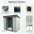 thumbnail image 3 of Alvantor 6 x 5 Ft Outdoor Storage Shed Metal Garden Shed with Sliding Doors and Transparent plate for Backyard, Garden White, 3 of 7