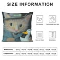 thumbnail image 5 of Orinice Cute Cat Graphic Decorative Cushion Throw Pillow Cover for Home Couch Living Room Bed Sofa, Autumn Aesthetic Decor, 1PC Mother's Day Square Gift 24x24in, 5 of 5