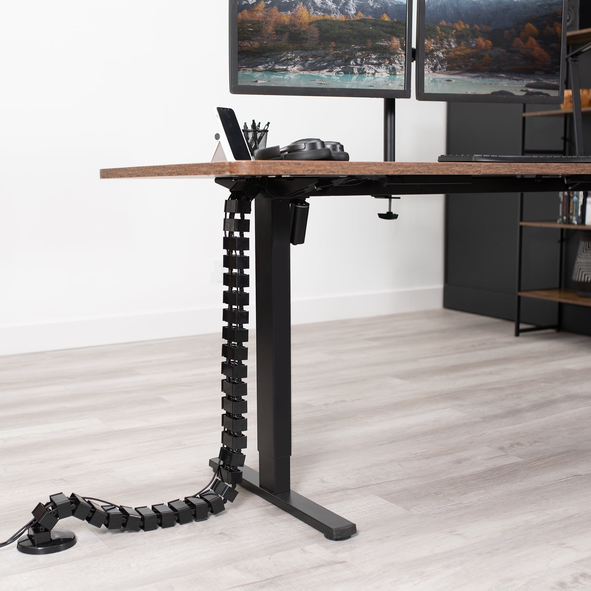 VIVO Magnetic Vertebrae Cable Management Height Adjustable Desk Wire Organizer