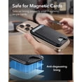 thumbnail image 6 of ESR MagSafe Wallet | 5‑Card RFID‑Blocking Holder & Adjustable Stand | Compatible with iPhone 12‑17 Series (Excl. Mini) & Select Samsung | Black Carbon Fiber, 6 of 9