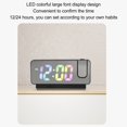 thumbnail image 4 of Projection Réveil Réglable Luminosité Couleur Nombre Rechargeable 12H 24H Snooze LED Miroir Numérique Horloge, 4 of 8