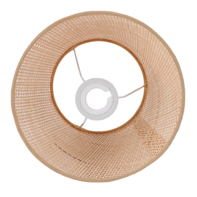 Pantalla De Lámpara, Pantalla De Lámpara Tejida De Ratán Hecha A Mano, Buena Transmisión De Luz, Artesanía Fina, Retro, Multiusos Para Lámpara Colgante