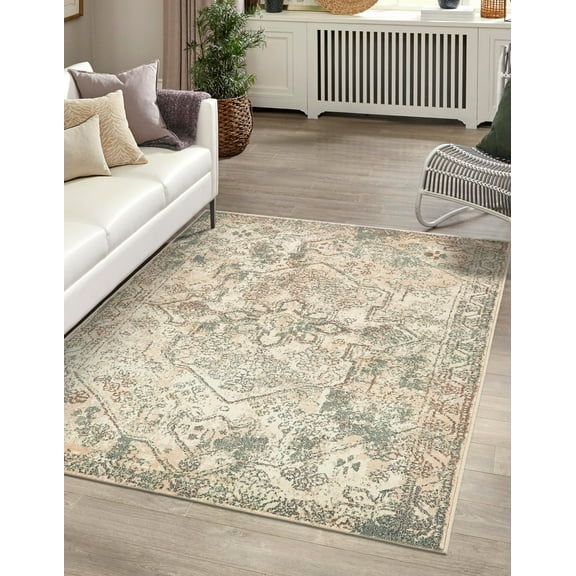 Unique Loom Tuareg Collection Area Rug - Sandstorm (4' 1" x 6' 1" Rectangle Multi/Gray)