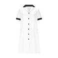thumbnail image 4 of Penkiiy Women's Scrub Nursing Dress with Dual Pockets - Comfort Fit V-Neck Work Uniform, 4 of 6