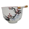 thumbnail image 5 of Japanese Crane On Cherry Blossoms Ceramic Donburi Ramen Bowl With Chopsticks Set, 5 of 9