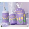 thumbnail image 7 of 200pcs 4 Gallon Trash Bags Drawstring Tear-Free Separated Plastic Can Liner for Bathroom Office Home Bedroom Small Garbage Basket Bags (purple tulip, 200Counts), 7 of 7