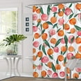 thumbnail image 5 of Pink Peach Shower Curtain Set Cute Watercolor Fruits Shower Curtains Waterproof Washable Shower Curtain 72"×72" with 12 Hooks Bathtubs Bathroom Accessories, 5 of 6