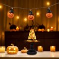 thumbnail image 3 of Halloween Stained Glass Witch LED Hat Lamp, Handmade Gothic Witch Hat Night Light for Indoor Outdoor Party & Spooky Halloween Decoration Gifts, 3 of 6