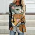 thumbnail image 1 of Costumes d'Halloween pour Femmes 2023 en Liquidation T-Shirts Oversize à Col Rond pour Femmes Imprimé Halloween Manches Courtes T-Shirt Blouse Hauts, 1 of 5