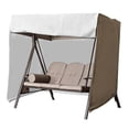 thumbnail image 1 of Outdoor 3Seat Swing Cover Sun Protection Patio Hanging Chair Cover 87X49X67 Inch Coffee, 1 of 9