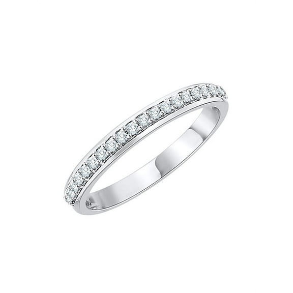 Prongs Set Diamond Wedding Band in Sterling Silver (1/6 cttw, G-H, I2-I3)
