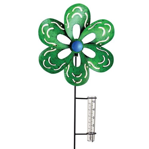 Exhart Kinetic Flower Rain Gauge by Exhart
