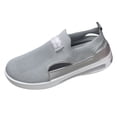 thumbnail image 5 of Orthopedic Platform Sneakers for Women Hollow out Woven Breathable Mesh Non Slip Tennis Shoes Work Arch Support Nursing Cushion Footwear Gray Size 9, 5 of 5