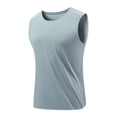 thumbnail image 5 of 2 Pack L-5X Plus Size Tank Tops for Men Big & Tall Sleeveless Crewneck Undershirts Shirts Mens Casual Solid Color Pullover Stretchy Slim Workout Running Vests, 5 of 8