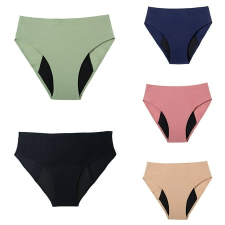 

Baywell Period Underwear for Women Heavy Flow 4 Layer Leakproof Underwear Panties Mid Waist Menstrual Period Panties Postpartum Menstrual Protective Briefs Seamless Ladies Panties Briefs Girls