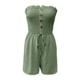 thumbnail image 4 of SRZYMJ Elegant Plus Size Strapless Jumpsuit for Women Comfortable Casual Summer Wear with Convenient Side Pockets Design, 4 of 5