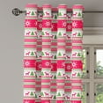 thumbnail image 2 of Ambesonne Nordic Grommet Curtain, Needlework Style Xmas, 50" x 72", Pink Lime Green White, 2 of 6