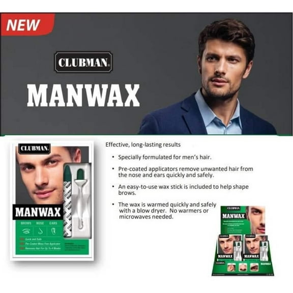 Clubman Manwax Hair Removal Kit – Ears, Nose, Brows  More