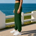 thumbnail image 6 of Iyufng Women Cargo Jogger Sweatpants Elastic High Waist Ribbed Ankle Cuff Loose Casual Pants with Pockets, 6 of 7