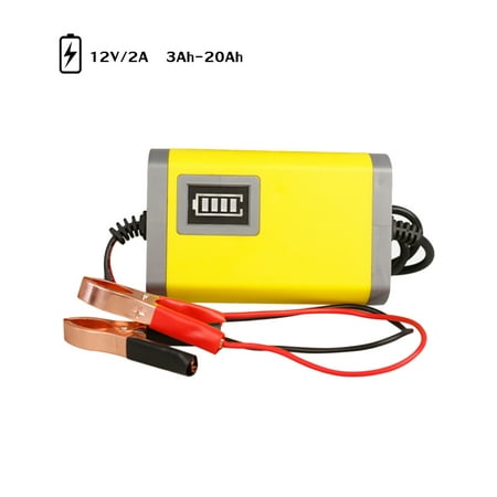 Car Motorcycle Battery 12V 2A Full Automatic Smart Power Maintainer 3 Stages Acid AGM GEL Intelligent LED