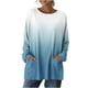 thumbnail image 5 of TaTaai 2026 Fall Womens Gradient Long Sleeve Tee Round Neck Loose Blouse With Pockets Casual Solid Color Fashion Top Soft Stretchy Polyester Daily Gift, 5 of 7