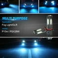 thumbnail image 2 of LED 110W 12278 PSX26W Cool ICE Blue Two Bulbs Fog Light DRL Replacement Lamp Plug and Play, 2 of 12