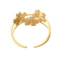 thumbnail image 3 of 304 Stainless Steel Rings for Women Flower Real 18K Gold Plated 14mm Inner Diameter: 18.5mm DIY, 3 of 3