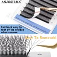 thumbnail image 4 of ANJOSIRMA 5D W Forma Extensión De Pestañas pre curl fan natural Suave 10 Filas Flor Trébol Ojo Negro, 4 of 4