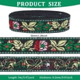 thumbnail image 4 of 5.5 Yard Embroidery Jacquard Trim 1.3 inch Vintage Woven Ribbon Black Floral with Leaves Woven Lace Ribbon Fabric Vintage Jacquard Ribbon Trim by The Yard for Clothing Bags Hats, 4 of 9