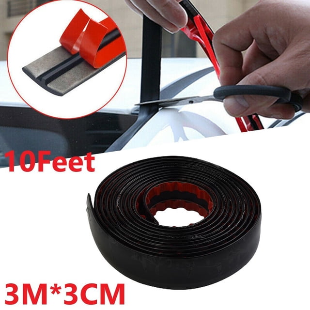 Stylish Black Side Molding Strip Protects Your Car Easy Installation 10ft