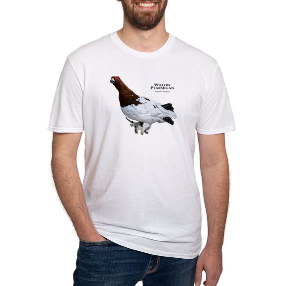CafePress - Willow Ptarmigan Fitted T Shirt - Fitted T-Shirt, Vintage Fit Soft Cotton Tee