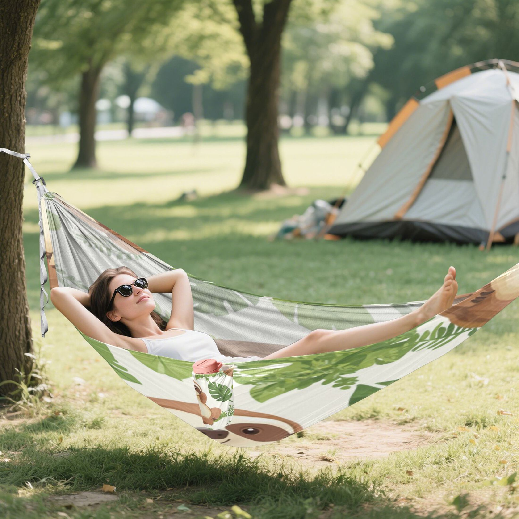 Hammock Camping Hammock Nylon Portable Hammock Travel Camping Hammock Cartoon Sloth