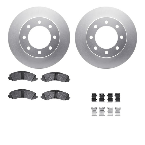 Dynamic Friction Company Front Geospec Brake Rotors with 5000 Advanced Brake Pads includes Hardware 4512-40150
