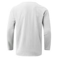 thumbnail image 5 of VNKIDY Mens T-Shirt Casual Henley Long Sleeve Top Solid Color Linen Top With Lace Up Neckline For Casual Daily Wear Classic Top, 5 of 5