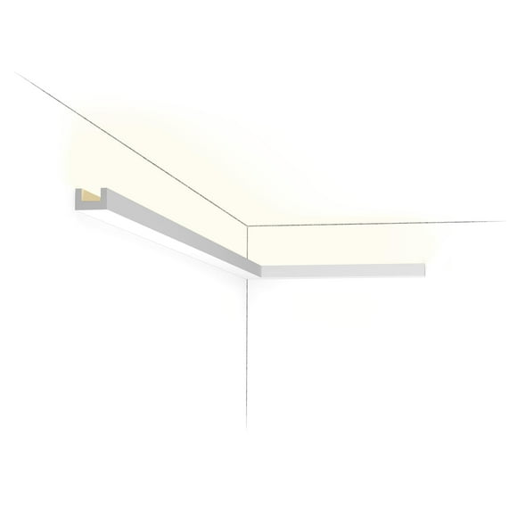 Orac Decor CX190 | Duropolymer High Impact Polystyrene Crown Moulding | Primed White | 1-1/8in Face x 78in Long (9 Pack)