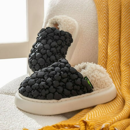

CoCopeanut 2022 Winter Women s Slippers Fashion Personality Upper Desige Couple Home Cotton Shoes Warm Plush Slippers Brand Men s Slippers