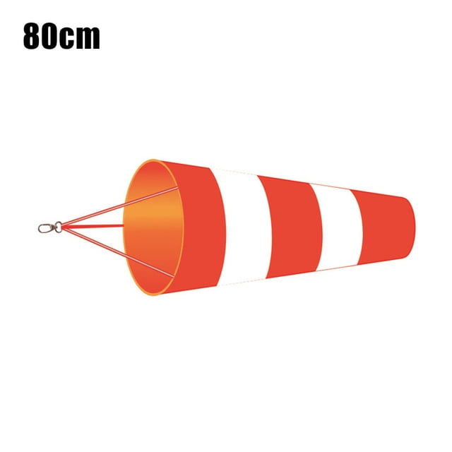Red+White Airport Windsock Rip-Stop Polyester Wind Measurement Sock Bag