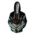 thumbnail image 2 of Ropa de otoño para hombre Sudadera con capucha informal para hombre Sudadera con capucha con cremallera Sudadera con capucha suelta Ropa Y2k Sudadera con capucha con estampado de gatito y conejito par, 2 of 4