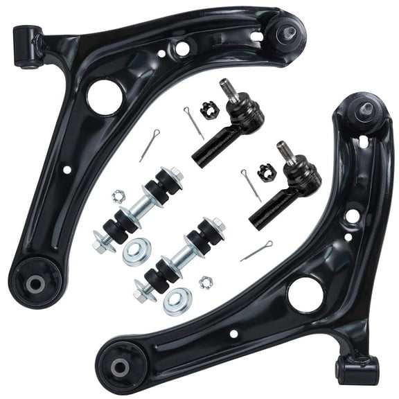 Detroit Axle - Front End 6pc Suspension Kit for 2004 2005 2006 Scion xA xB 2 Front Lower Control Arms w/Ball Joints Replacement 2 Sway Bar Links 2 Outer Tie Rods