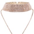 thumbnail image 2 of Collier à Franges en Strass Collier Large Multi-Couches Colliers Chaîne à Franges pour Femmes Filles - Or, 2 of 6
